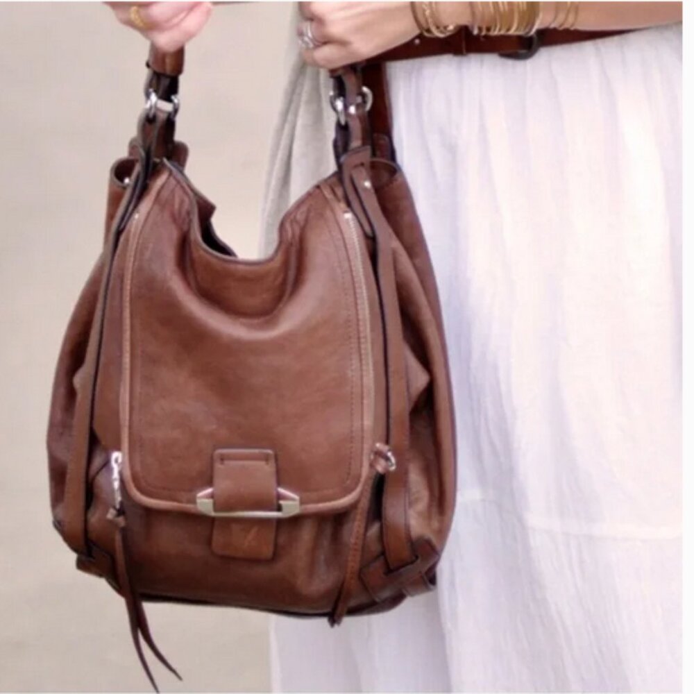 Kooba Brown Leather Jonnie Hobo Shoulder Bag - Picture 8 of 11